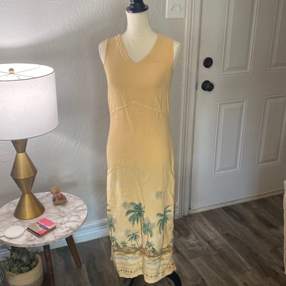 Vintage tropical maxi dress